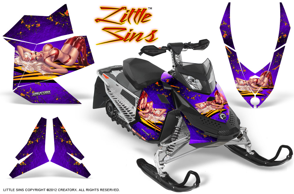 Skidoo REV XP Graphics Kit Little Sins Purple